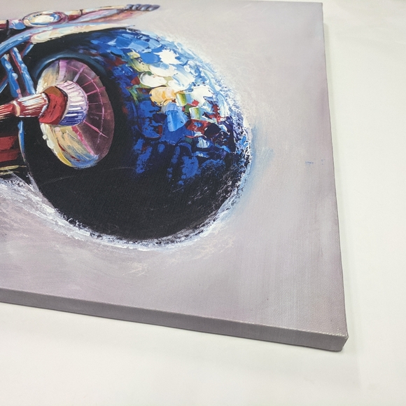 40 by 50 cm printed in canvas motorcycle art color - Picture 3 of 5